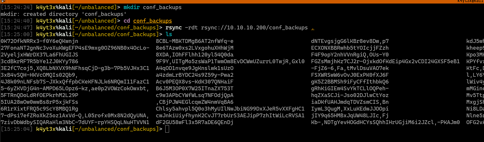 Pulling and listing files in the rsync module