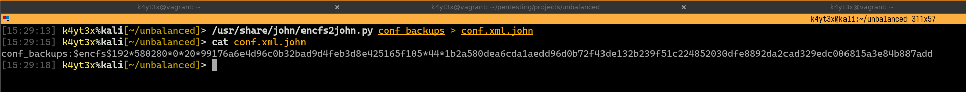 Turning EncFS key has to John’s format