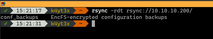 rsync modules on the target server